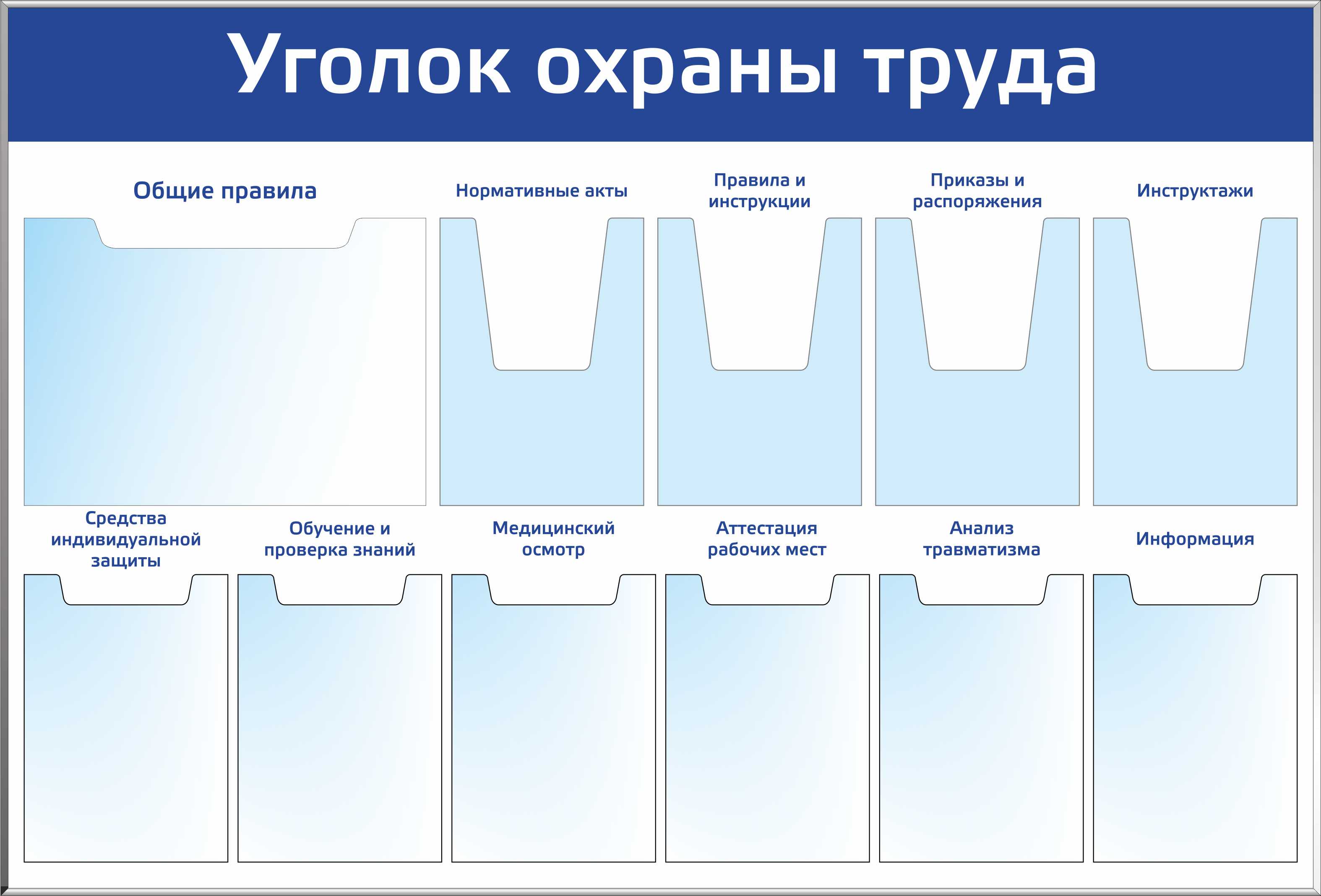 Уголок по охране труда в организации образец