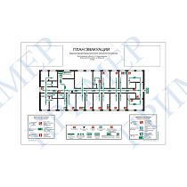 План эвакуации (400х300; Пластик ПВХ 4 мм, с фотолюминисцентной пленкой ГОСТ 12.2.143-2009; )