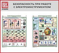 Стенд Безопасность при работе с электроинструментом 2 плаката А2, Логотип (1000х900; Пластик ПВХ 4 мм, алюминиевый профиль; Алюминиевый профиль)